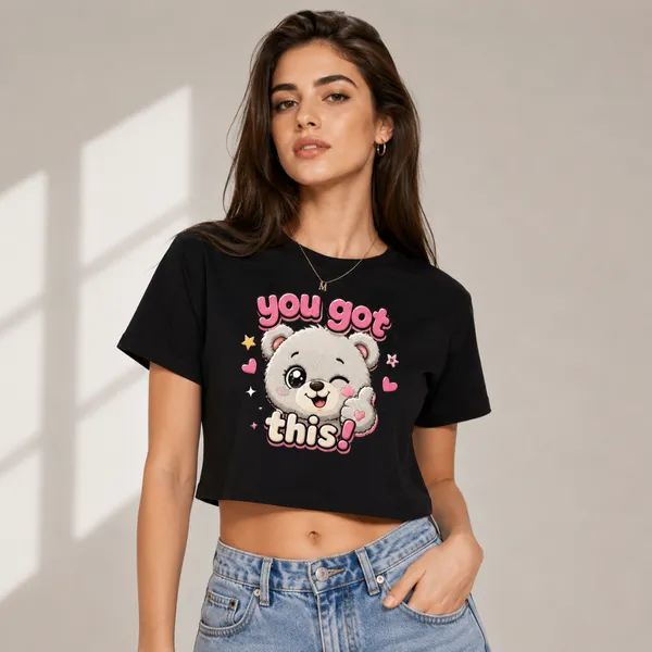 Black_Cotton_Lycra_Relaxed_Motivational_Bear_Print_Crop_Top_For_Women