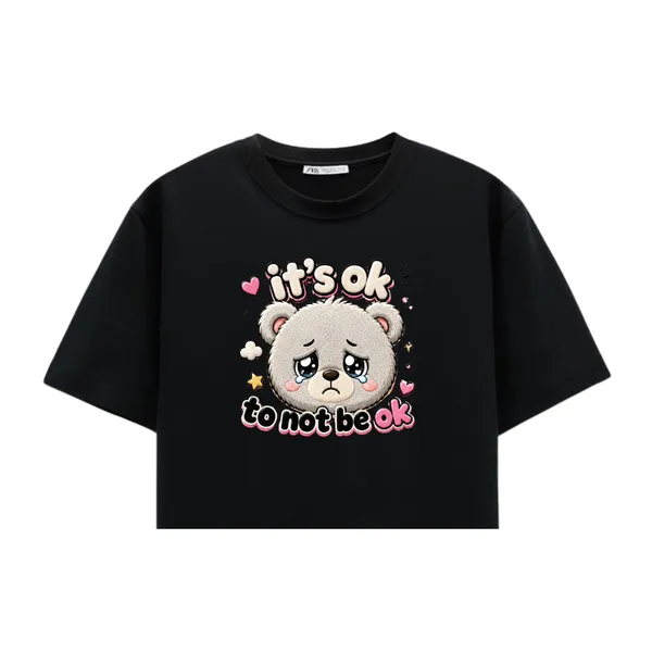Black_Cotton_Lycra_it's_ok_to_not_be_ok_grey_Graphic_Crop_Top_For_Women