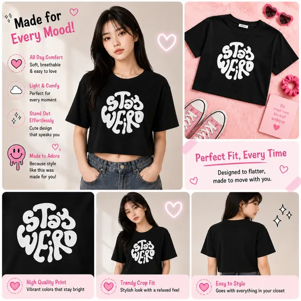 Aesthetic_Oversized_Crop_Tee_for_Girls_|_Stay_Weird_Statement_Top