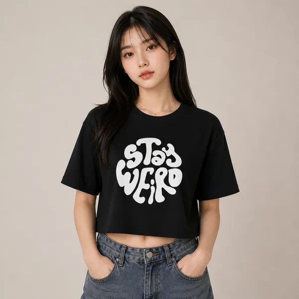 Aesthetic_Oversized_Crop_Tee_for_Girls_|_Stay_Weird_Statement_Top