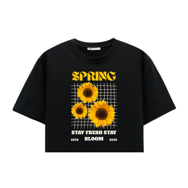 Women's_Sunflower_Graphic_Crop_Top_|_Spring_Bloom_Oversized_T-Shirt