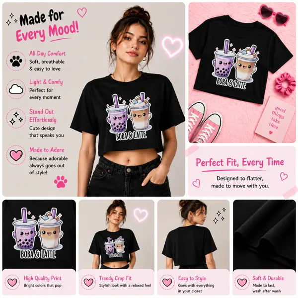 Black_Cotton_Lycra_Relaxed_Boba_Latte_Kawaii_Graphic_Crop_Top_For_Women