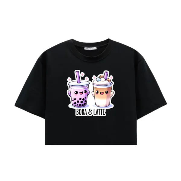 Black_Cotton_Lycra_Relaxed_Boba_Latte_Kawaii_Graphic_Crop_Top_For_Women