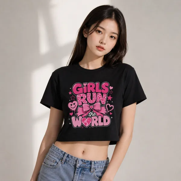 Black_Cotton_Lycra_Relaxed_Girls_Run_The_World_Queen_Crop_Top_For_Women