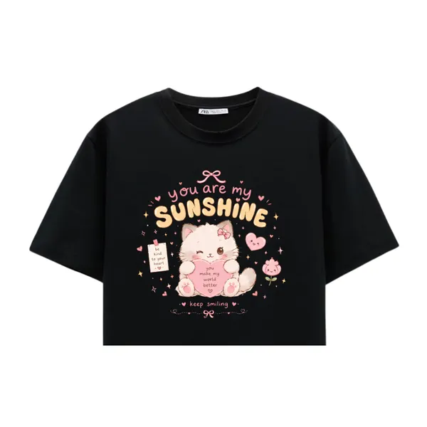 Cute_Cat_Graphic_Oversized_Crop_Top_for_Women_|_You_Are_My_Sunshine_Tee