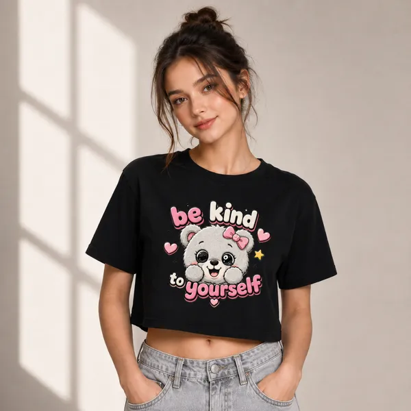 Black_Cotton_Lycra_"be_kind_to_yourself"_Graphic_Crop_Top_For_Women