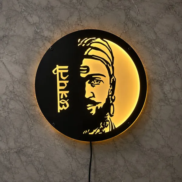 Chhatrapati_Shivaji_Maharaj_LED_Wall_Decor_Light_|_Modern_Acrylic_Wall_Hanging_(12_inch_X_12_inch,_Black)