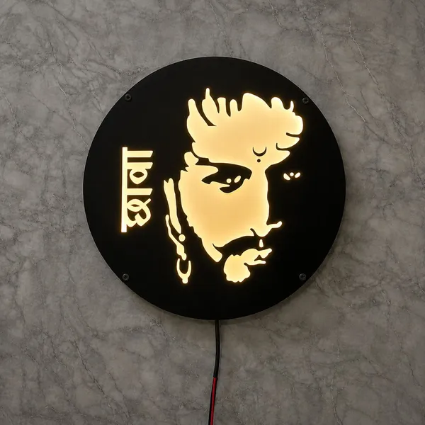 Chhava_Sambhaji_Maharaj_LED_Light_Frame_|_Royal_Marathi_Wall_Decor_for_Home_(12_inch_X_12_inch,_Black)