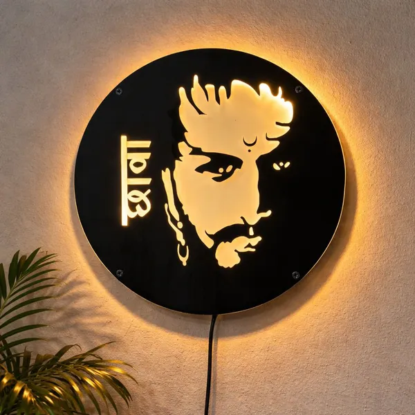 Chhava_Sambhaji_Maharaj_LED_Light_Frame_|_Royal_Marathi_Wall_Decor_for_Home_(12_inch_X_12_inch,_Black)
