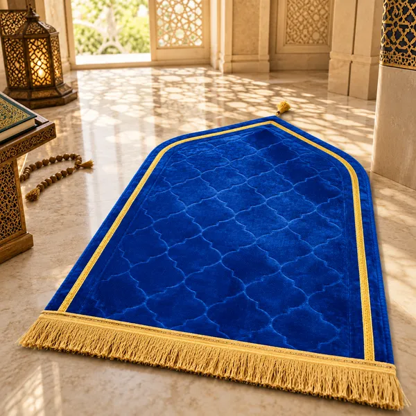 Blue_Velvet_Embossed_Islamic_Dome_Cut_Prayer_Mat