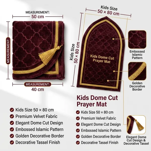 Burgundy_Velvet_Embossed_Islamic_Dome_Cut_Prayer_Mat