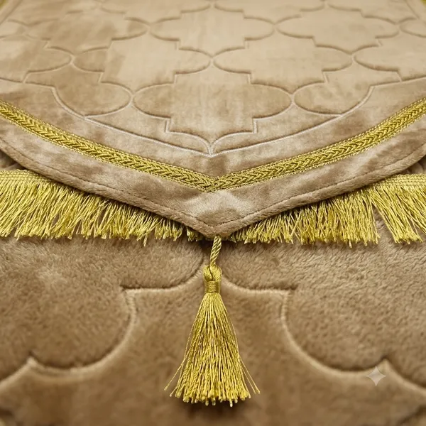 Sand_Beige_Velvet_Embossed_Islamic_Dome_Cut_Prayer_Mat