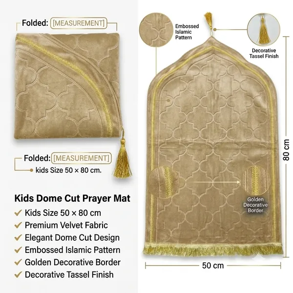 Sand_Beige_Velvet_Embossed_Islamic_Dome_Cut_Prayer_Mat