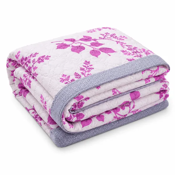 Light_Pink_Microfiber_Ultrasonic_Floral_Double_Bed_Comforter