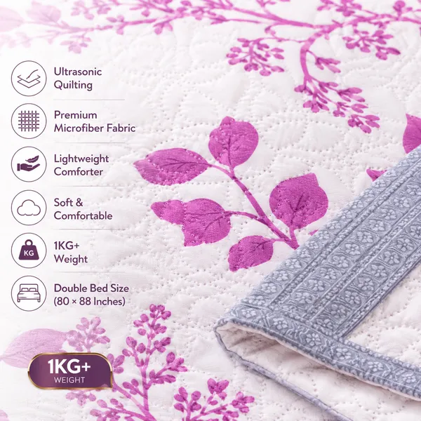 Light_Pink_Microfiber_Ultrasonic_Floral_Double_Bed_Comforter