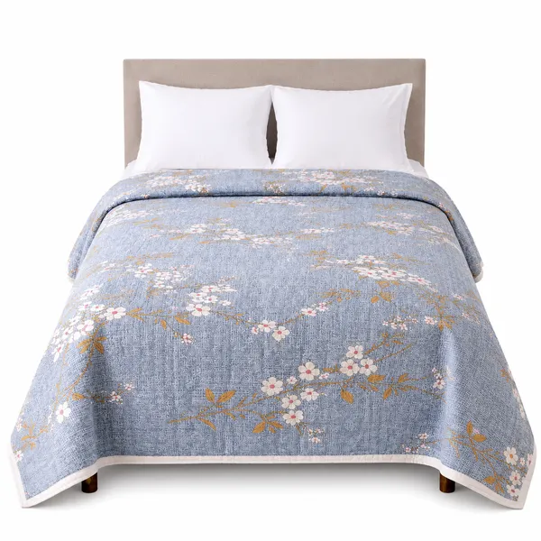 Dark_Navy_Microfiber_Ultrasonic_Floral_Double_Bed_Comforter