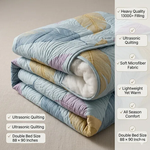 Sky_Blue_Microfiber_Leaf_Design_Ultrasonic_Heavy_Double_Bed_Comforter