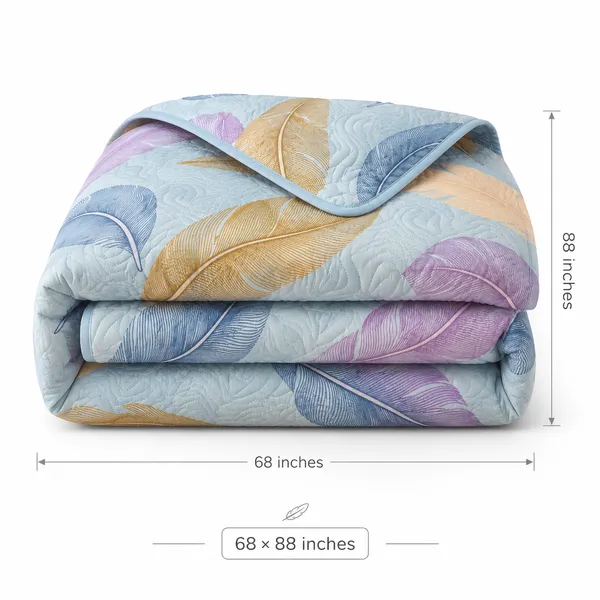 Sky_Blue_Microfiber_Leaf_Design_Ultrasonic_Single_Bed_Comforter