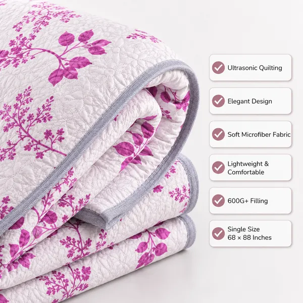 Light_Pink_Microfiber_Floral_Light_Ultrasonic_Single_Bed_Comforter