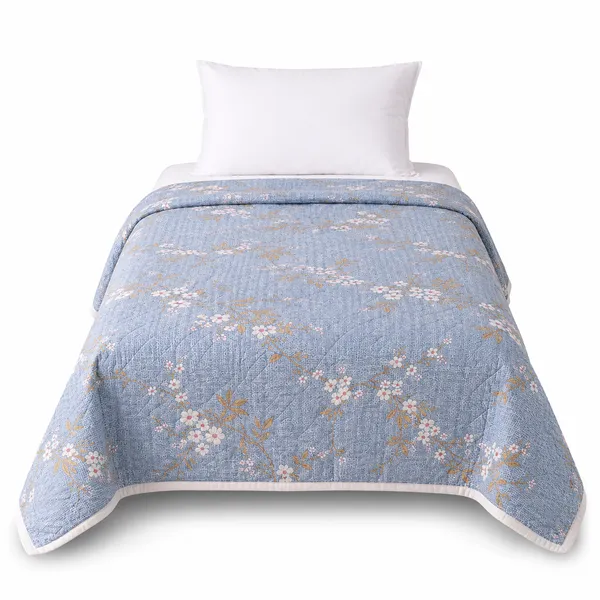 Dark_Navy_Blue_Microfiber_Floral_Dark_Ultrasonic_Single_Bed_Comforter