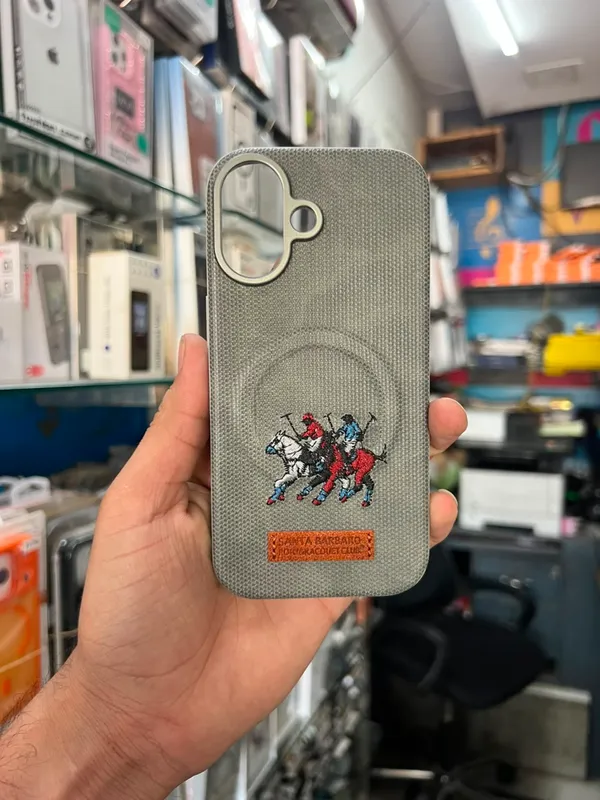 Grey_Fabric_Embroidered_Polo_Print_Iphone_Case