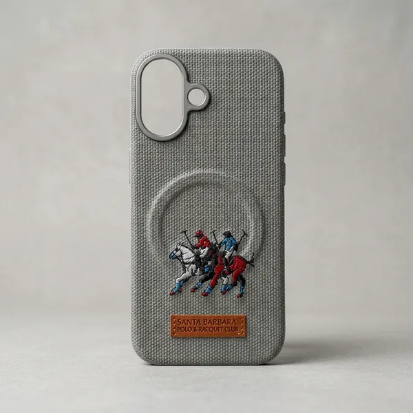 Grey_Fabric_Embroidered_Polo_Print_Iphone_Case