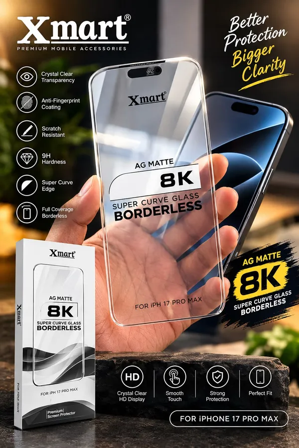 Xmart_8K_Matte_Super_Curve_Borderless_Tempered_Glass_Screen_Protector