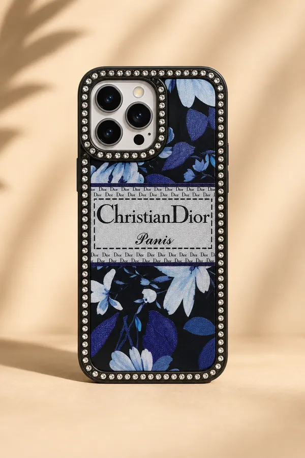 Nillkin_Floral_Print_Crystal-Studded_Frosted_Iphone_Case