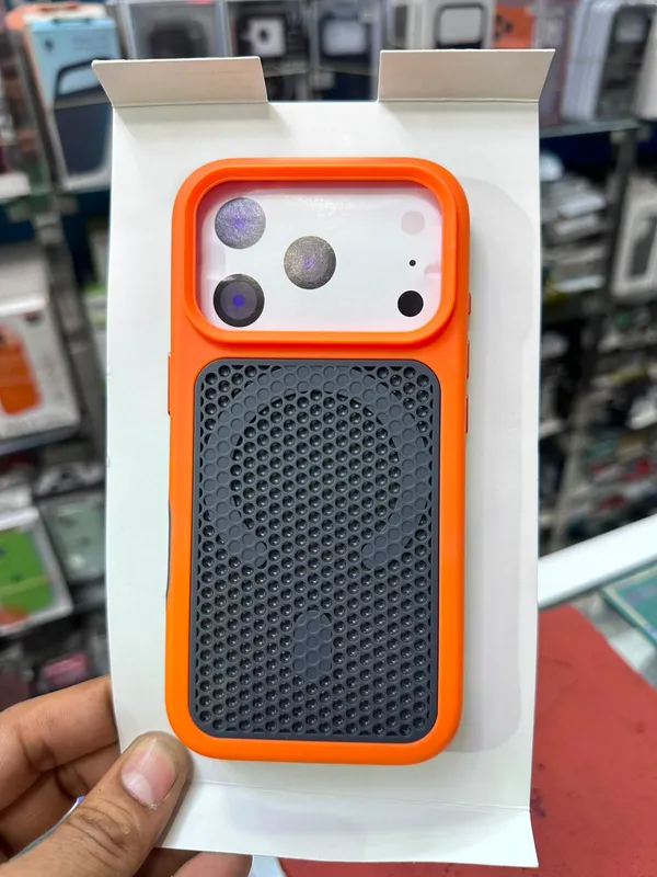 Orange_&_Black_Textured_Tpu_Iphone_Back_Cover