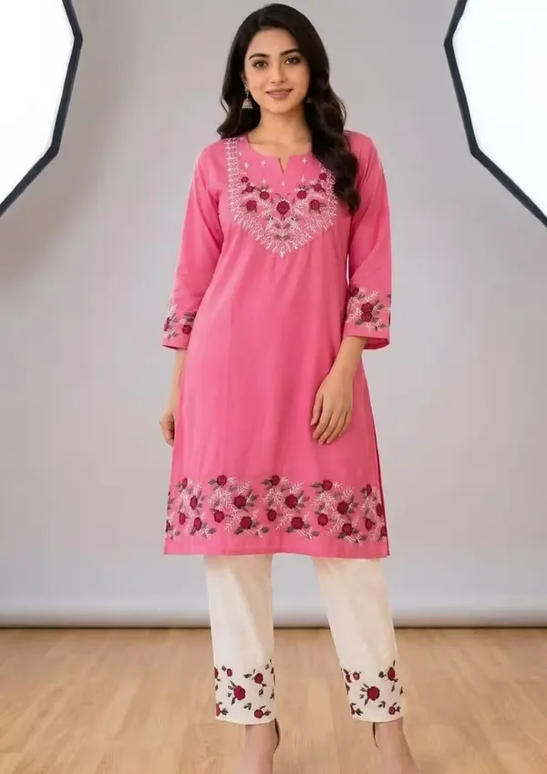 Pink_Floral_Embroidered_Pure_Cotton_Co-Ord_Set_For_Women