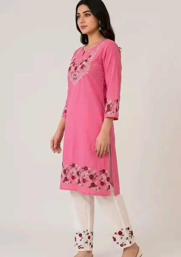 Pink_Floral_Embroidered_Pure_Cotton_Co-Ord_Set_For_Women