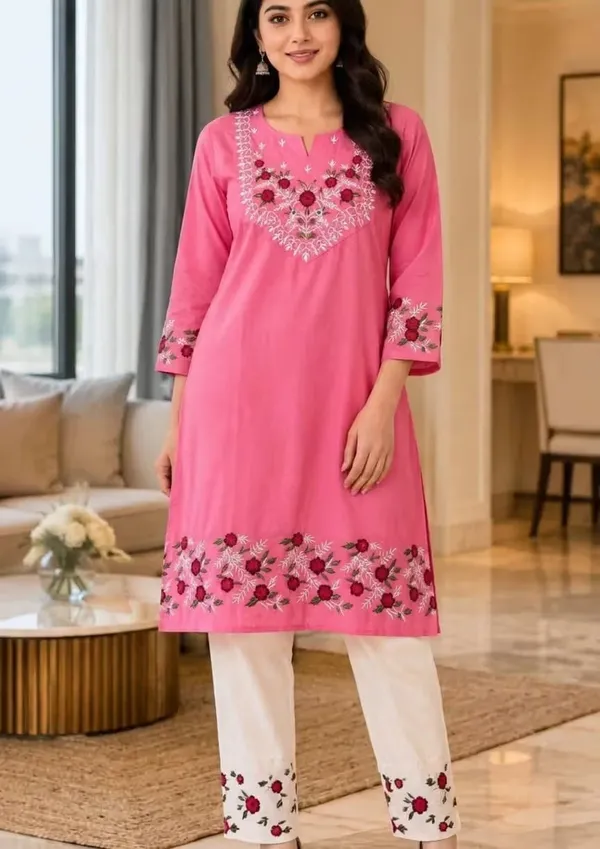 Pink_Floral_Embroidered_Pure_Cotton_Co-Ord_Set_For_Women