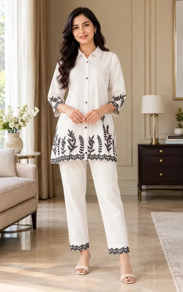 Off_White_Embroidered_Pure_Cotton_Co-Ord_Set_With_Pants
