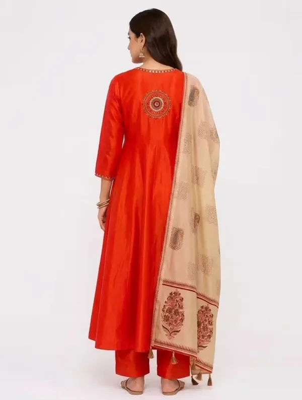 Vibrant_Orange_Pure_Cotton_Anarkali_Kurta_Set_With_Dupatta