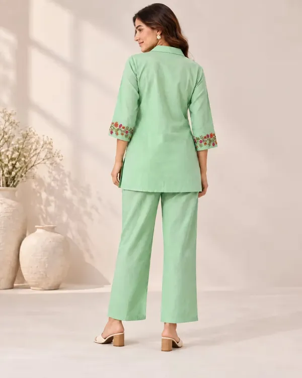 Mint_Green_Floral_Embroidered_Pure_Cotton_Co-Ord_Set