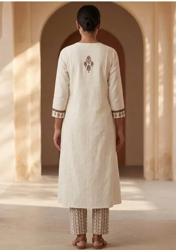 Off_White_Pure_Cotton_Embroidered_Co-Ord_Set_With_Printed_Pants