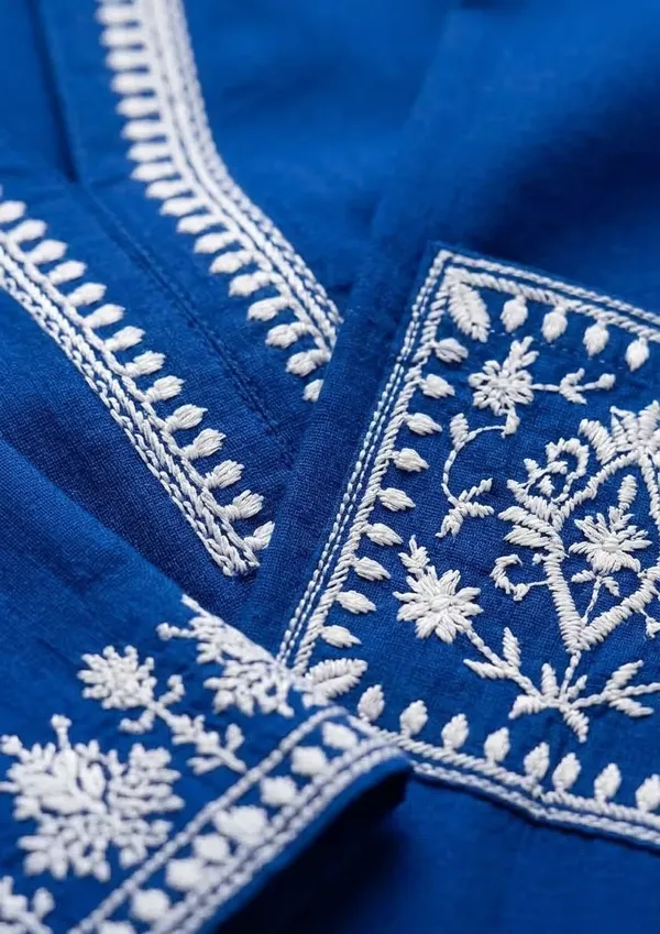 Royal_Blue_Embroidered_Pure_Cotton_Co-Ord_Set_For_Women