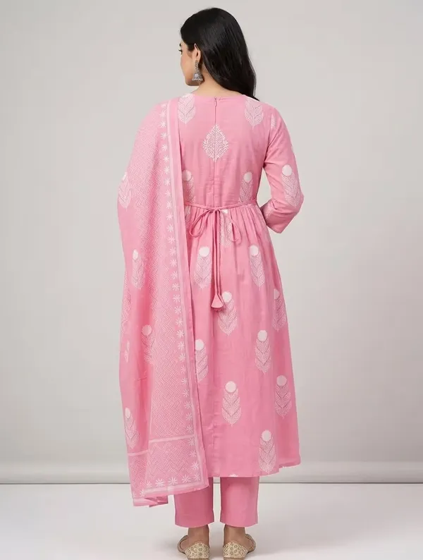 Pink_Ethnic_Printed_Pure_Cotton_Anarkali_Suit_Set_With_Dupatta