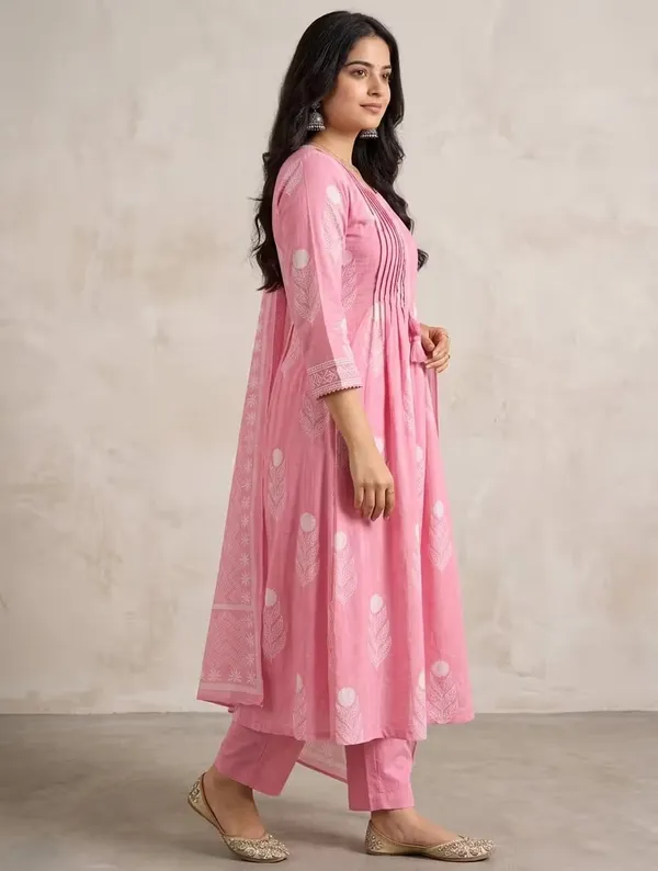 Pink_Ethnic_Printed_Pure_Cotton_Anarkali_Suit_Set_With_Dupatta