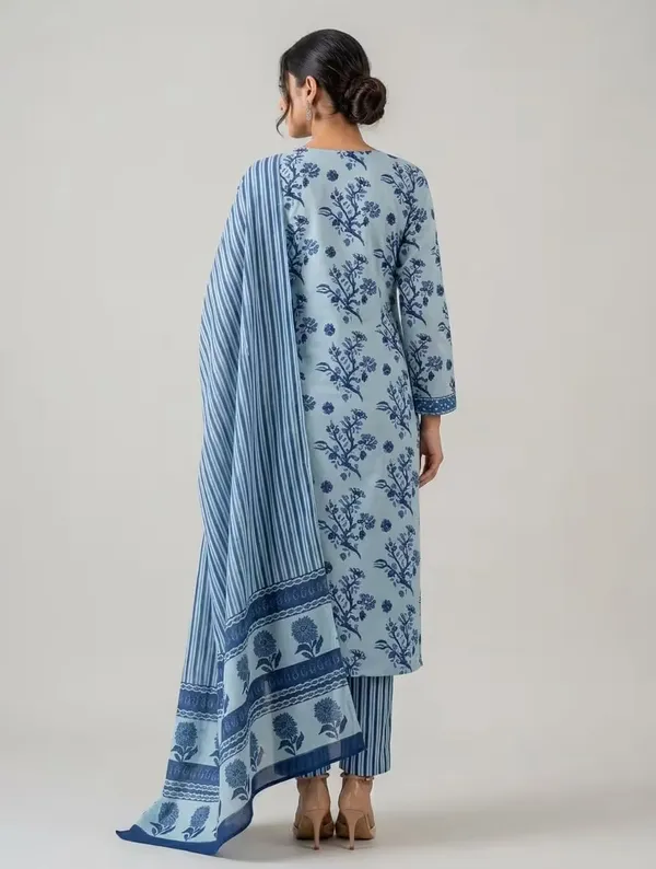 Sky_Blue_Floral_Printed_Pure_Cotton_Straight_Kurta_Set