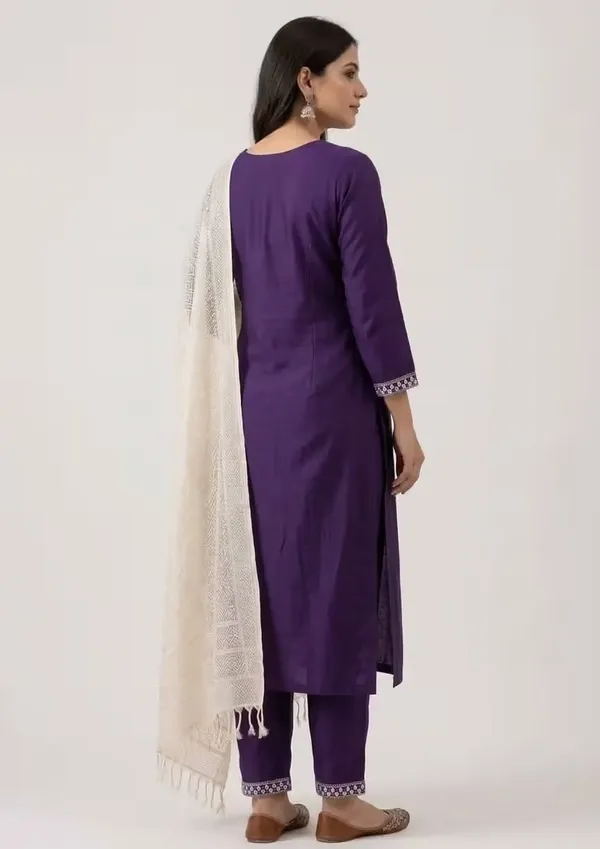 Deep_Purple_Straight_Kurta_Set_With_White_Zari_Dupatta