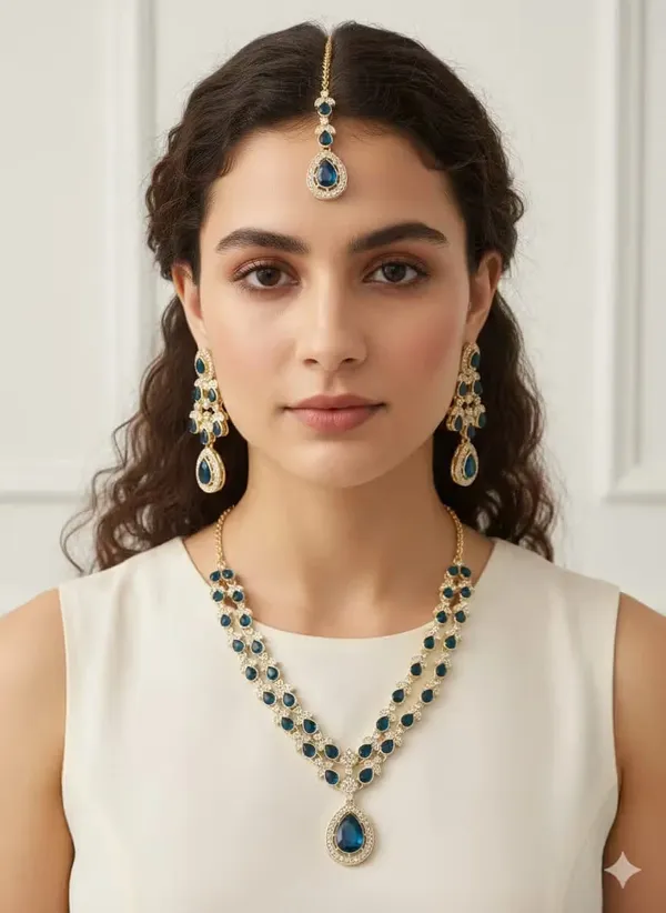 Blue_Sapphire_Look_Gold-Plated_Necklace_Set_with_Matching_Earrings_&_Maang_Tikka_for_Women