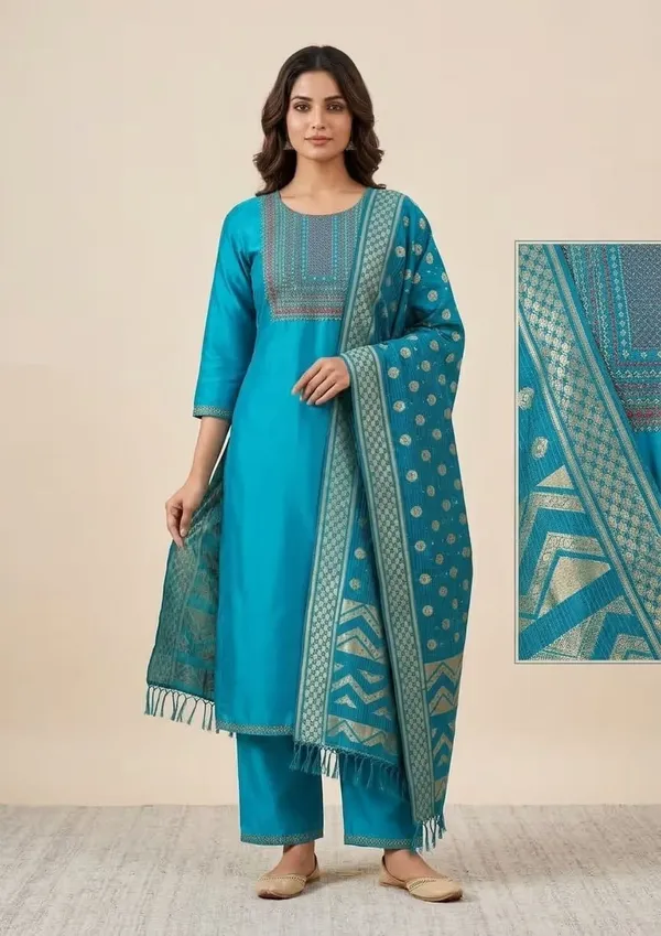 Rama_Green_Embroidered_Kurta_Set_With_Printed_Dupatta