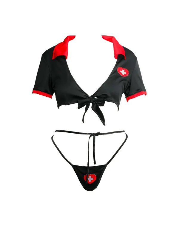 Women’s_Black_&_Red_Nurse-Inspired_2-Piece_Lingerie_Set_|_Tie-Front_Top_&_Matching_Bikini_Bottom