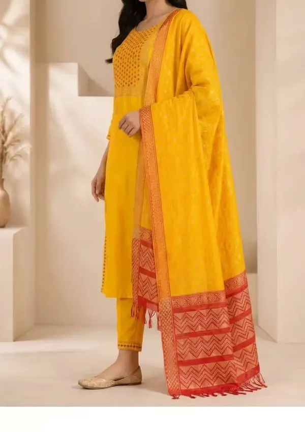 Vibrant_Yellow_Embroidered_Straight_Kurta_Set_With_Dupatta