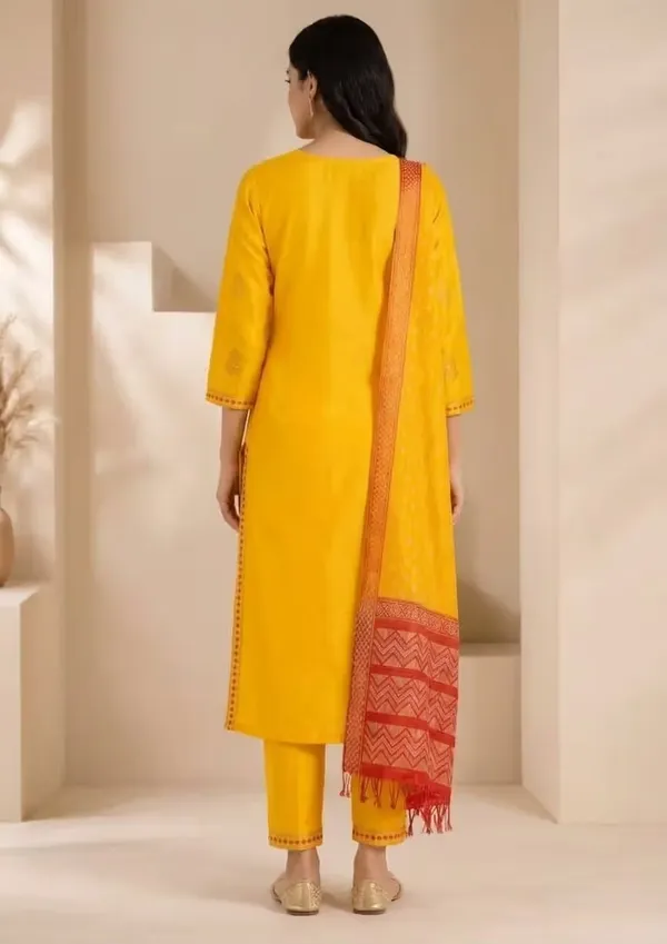 Vibrant_Yellow_Embroidered_Straight_Kurta_Set_With_Dupatta