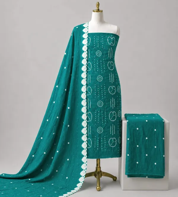 Aahoo_Rajwadi_Bandhej_Peacock_Blue