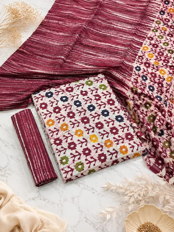 Aahoo_Crimson_Blossom_Pure_Cotton_Multi_Batik_Print_Dress_Material