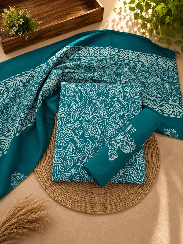Premium_Cotton_Batik_Fabric_Lagoon_Teal_Vine_Print