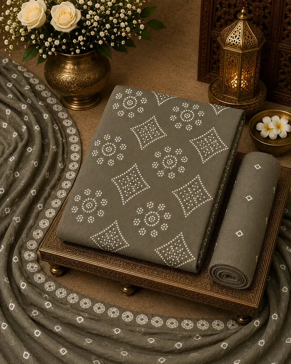 Aahoo_Slate_Grey_Premium_Satin_Cotton_Bandhani_Suit_Set_With_Full_Bandhej_Dupatta